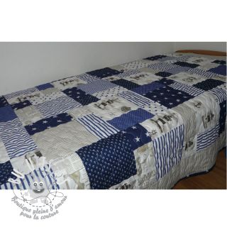 Tissu coton Stars navy