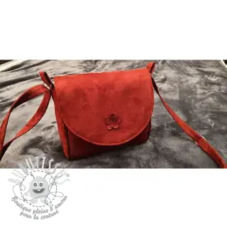 Simili cuir suédine ALASKA griotte/bordeaux
