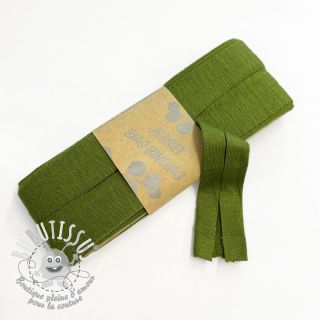 Biais élastique viscose - 3 m olive green