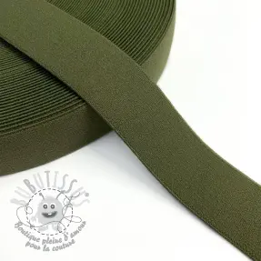Élastique lisse 3 cm camo green