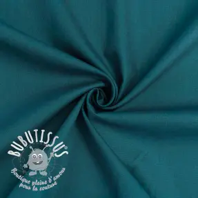Tissu Popeline de coton dark cyan