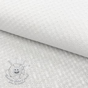 Tissu coton EMBROIDERY Daniela white