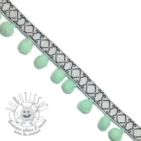 Galon pompon JACQUARD light mint