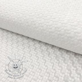 Tissu coton EMBROIDERY Emilie 2-side white