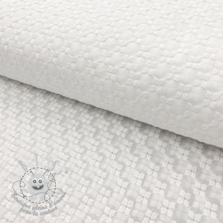 Tissu coton EMBROIDERY Emilie 2-side white