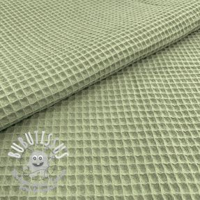 Tissu nid d’abeille dark mint