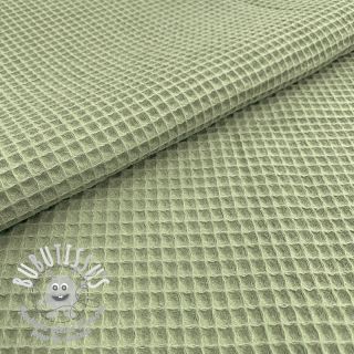 Tissu nid d’abeille dark mint