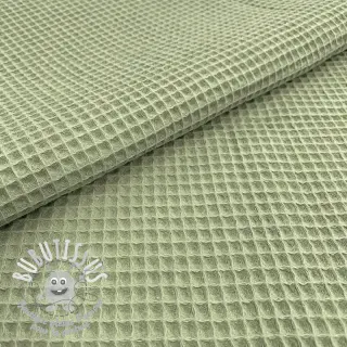 Tissu nid d’abeille dark mint