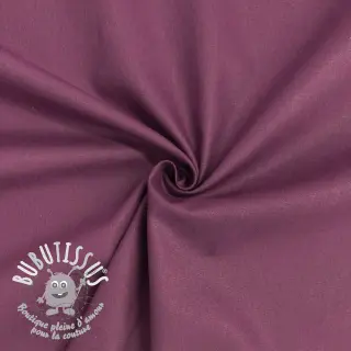 Tissu Popeline de coton aubergine