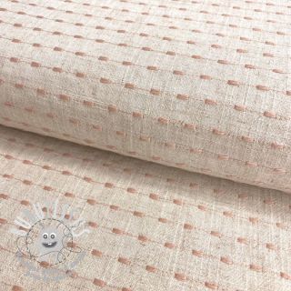 Viscose lin Embroidery stitch natural rose