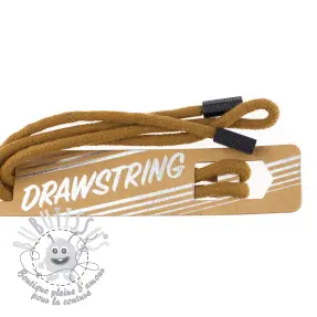 Cordon a capuche avec embouts 115 cm HEAD 1 dark camel