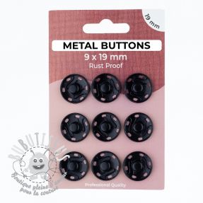 Boutons Pression METAL 19 mm black