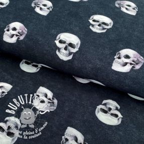Jersey GOTS Skull navy digital print