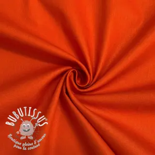 Tissu Popeline de coton flame orange