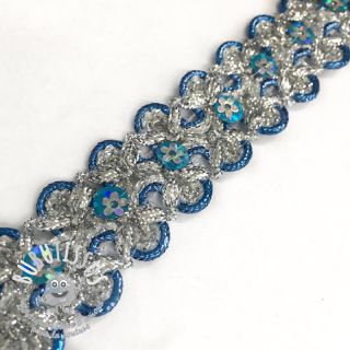 Ruban Sequin turquoise