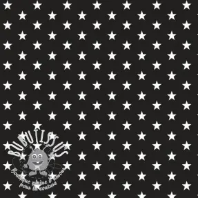 Tissu coton Petit stars black