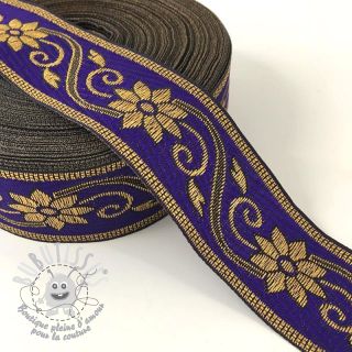 Jacquard Flower purple