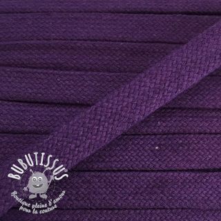 Cordon coton plat 15 mm purple