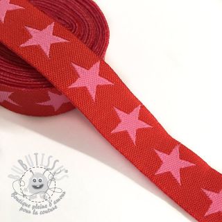 Ruban Stars red/pink