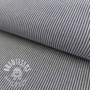 Tissu déco DOBBY Colored stripe navy blue