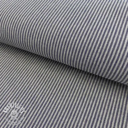 Tissu déco DOBBY Colored stripe navy blue