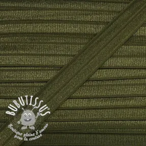 Biais élastique 15 mm camo green