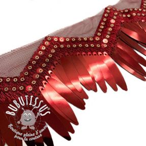 Ruban Serpentine Burlesque zigzag bordeaux