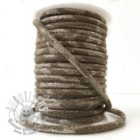 Cordon en suede Glitter taupe