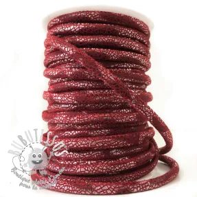 Cordon en suede Glitter red