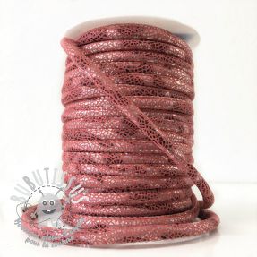 Cordon en suede Glitter old pink