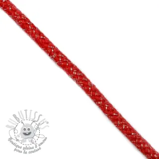 Cordon lurex 10 mm red