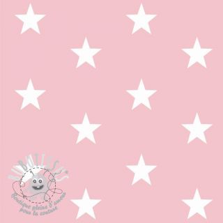 Tissu coton Stars rose