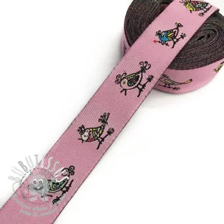Ruban Birds pink
