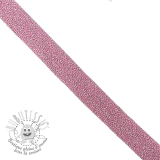 Biais LUREX pink