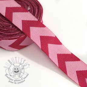 Ruban Chevron fuchsia