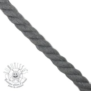 Cordon coton macramé 2,5 cm light grey