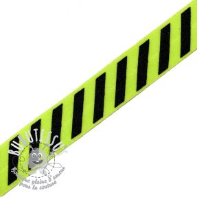 Biais élastique STRIPE 20 mm lime
