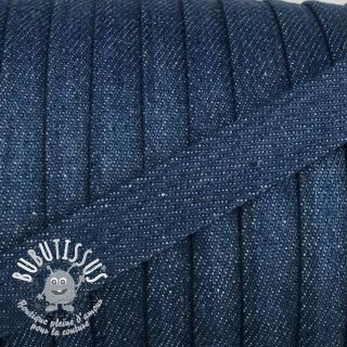 Cordon coton plat 15 mm Denim blue