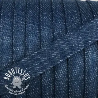 Cordon coton plat 15 mm Denim blue