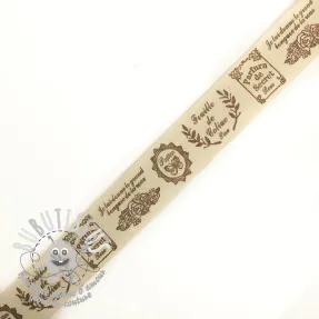 Ruban coton Stamps brown