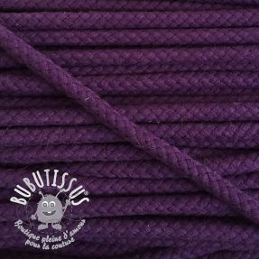 Cordon coton 8 mm purple