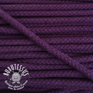 Cordon coton 8 mm purple
