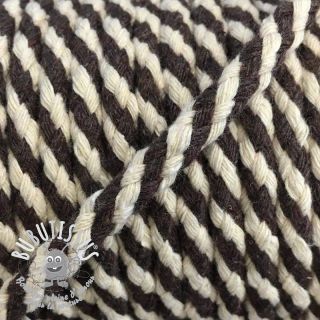 Cordon coton 5 mm brown ecru