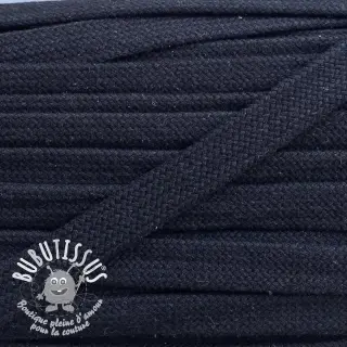 Cordon coton tubulaire plat 15 mm dark blue
