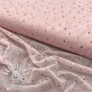 Tulle pour jupe tutu ROYAL Hearts rose