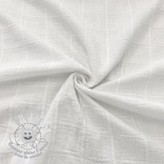 Madeira embroidery DOBBY Square white