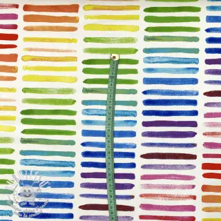 Tissu déco premium Colorful rainbow stripe
