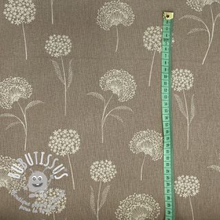 Tissu déco Linenlook Elegant dandelion taupe