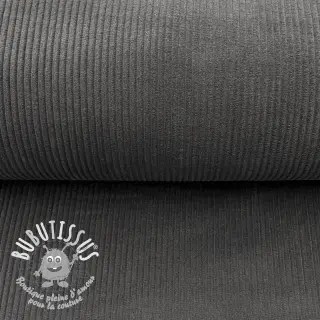 Tissu velours cotelé dark grey