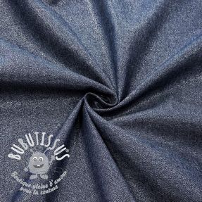 Tissu coton JEANS FOIL dark blue